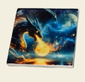 Dragon Breathing Fire Coaster Set For Home Bar Decor Dragon Themed Ceramic Drink Coasters