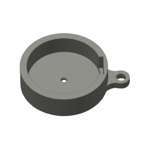 Gray metal cup holder on a transparent background