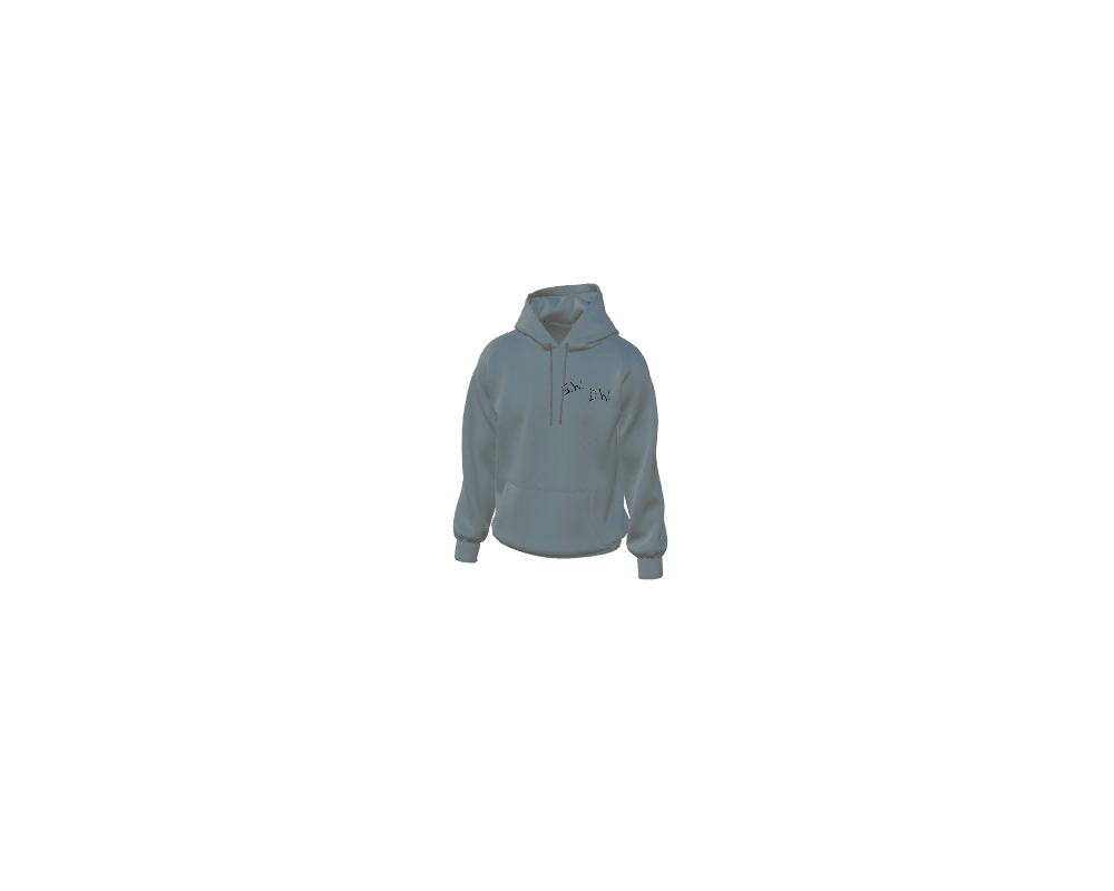 Light gray hoodie on a white background