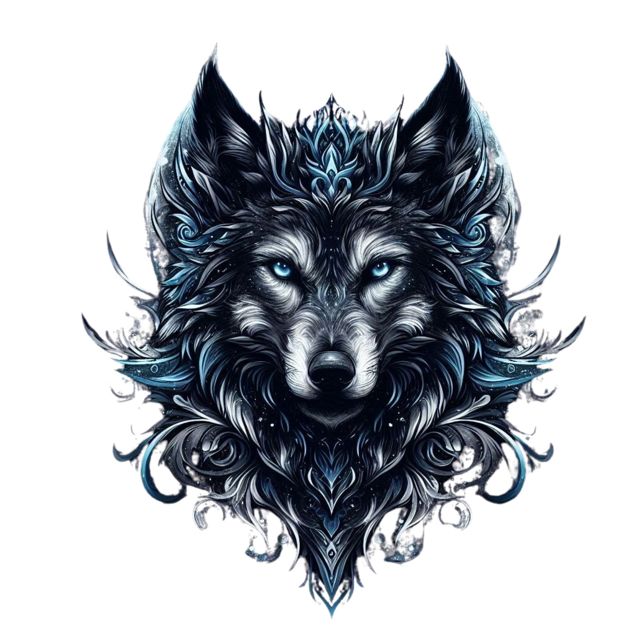 Transfer Wolf Head on View DTF Transfer