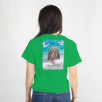Custom Memorial T-Shirt - In Loving Memory; back features color design with photo, name, dates, and doves.