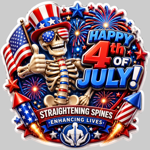 Chiropractor 4th Of July Patriotic Stickers For Chiropractors And Healthcare Professionals