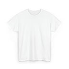 Mystery T-Shirt: plain white premium cotton tee featuring a randomly selected in-house design as a surprise.