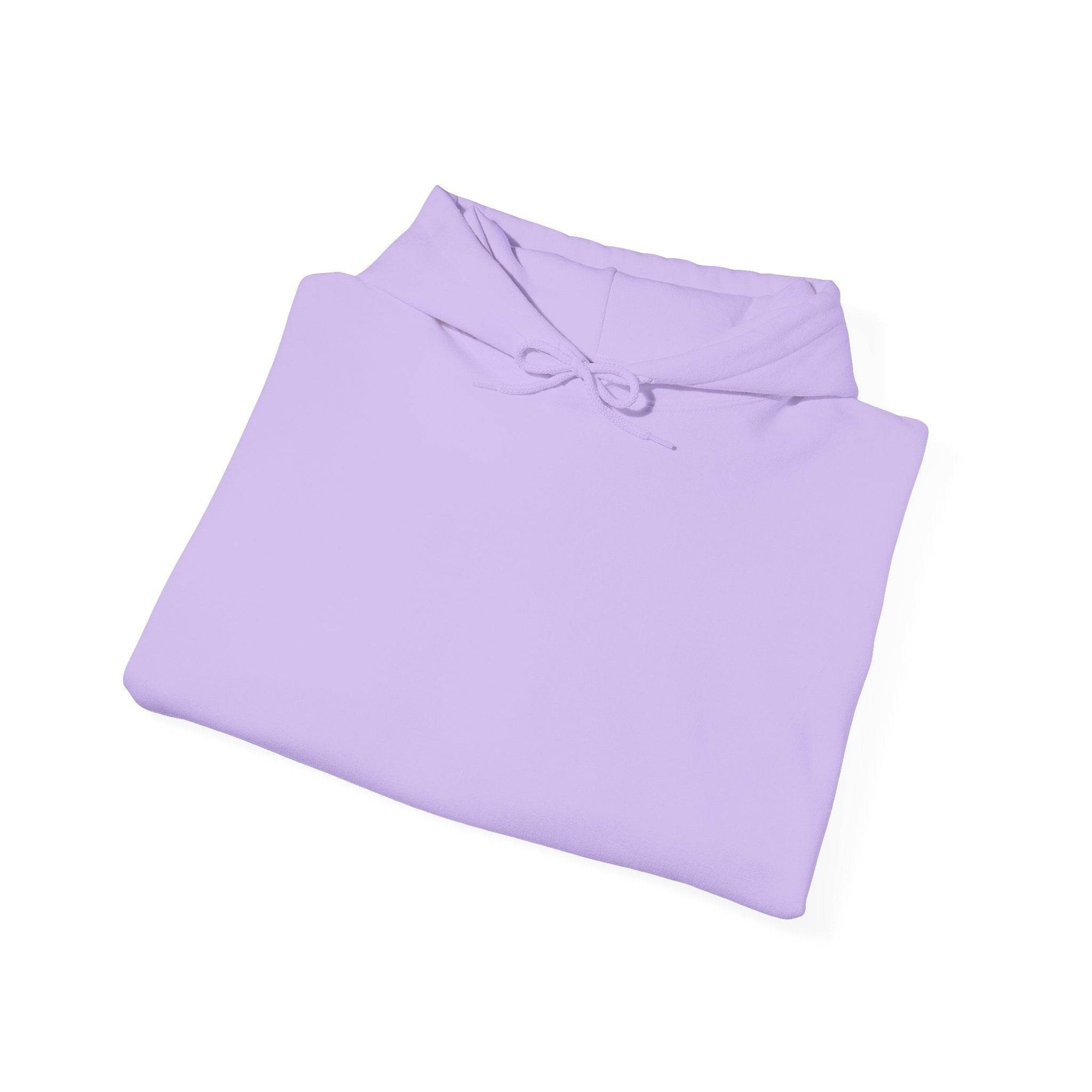 Hoodie Blank G18500 in lavender, folded with drawstring hood, soft 50/50 blend for everyday cozy wear.