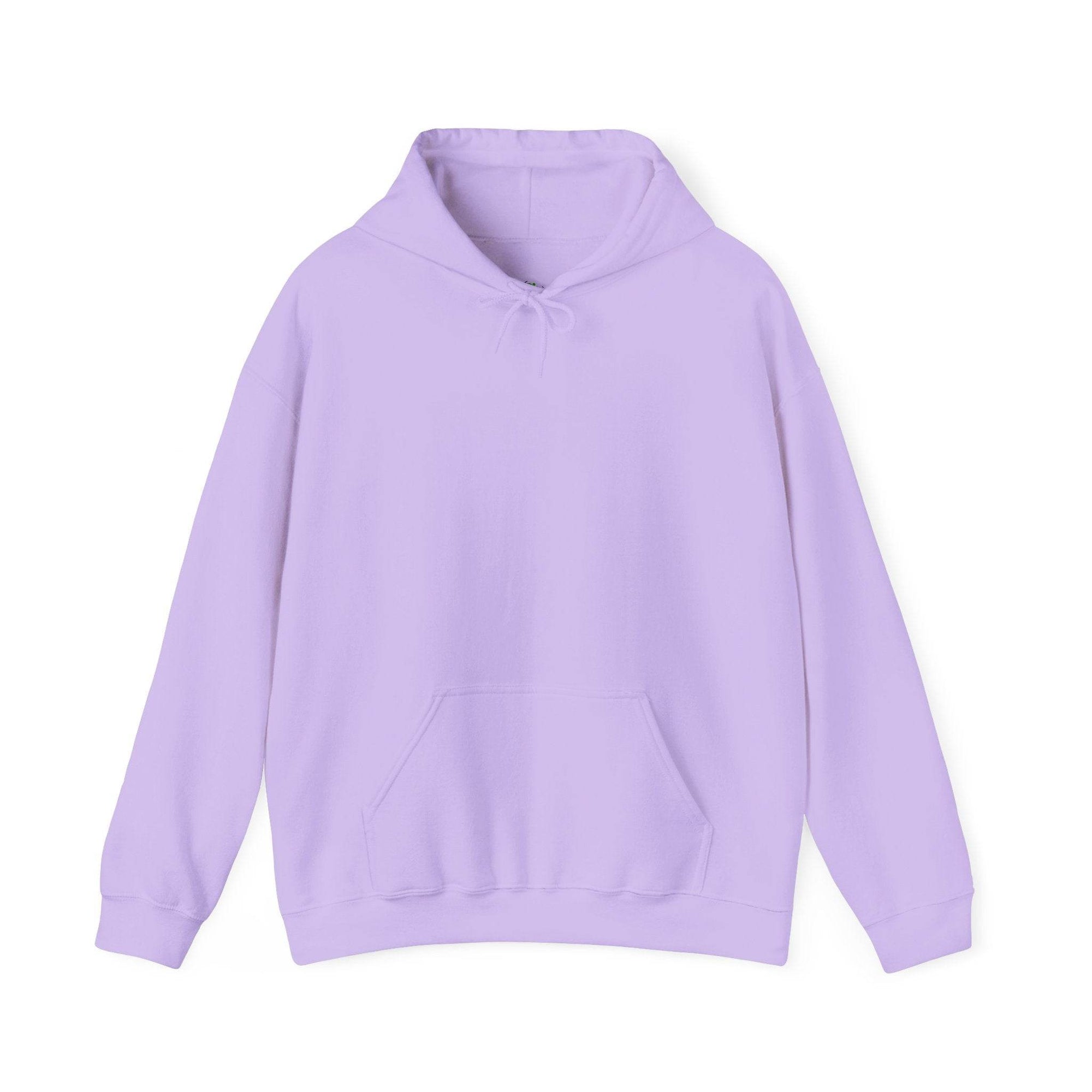 Hoodie_Blank G18500 lavender 5050 blend hoodie with kangaroo pocket and drawstring hood for cozy, playful everyday wear