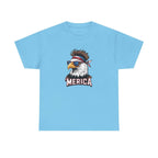 Merica Bald Eagle shirt with patriotic eagle wearing sunglasses and bandana, MERICA.