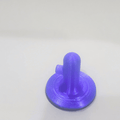 Purple 3D-printed object on a white background