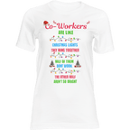 Funny Christmas coworker T-shirt with joke: Co-Workers are like Christmas lights: they hang together.