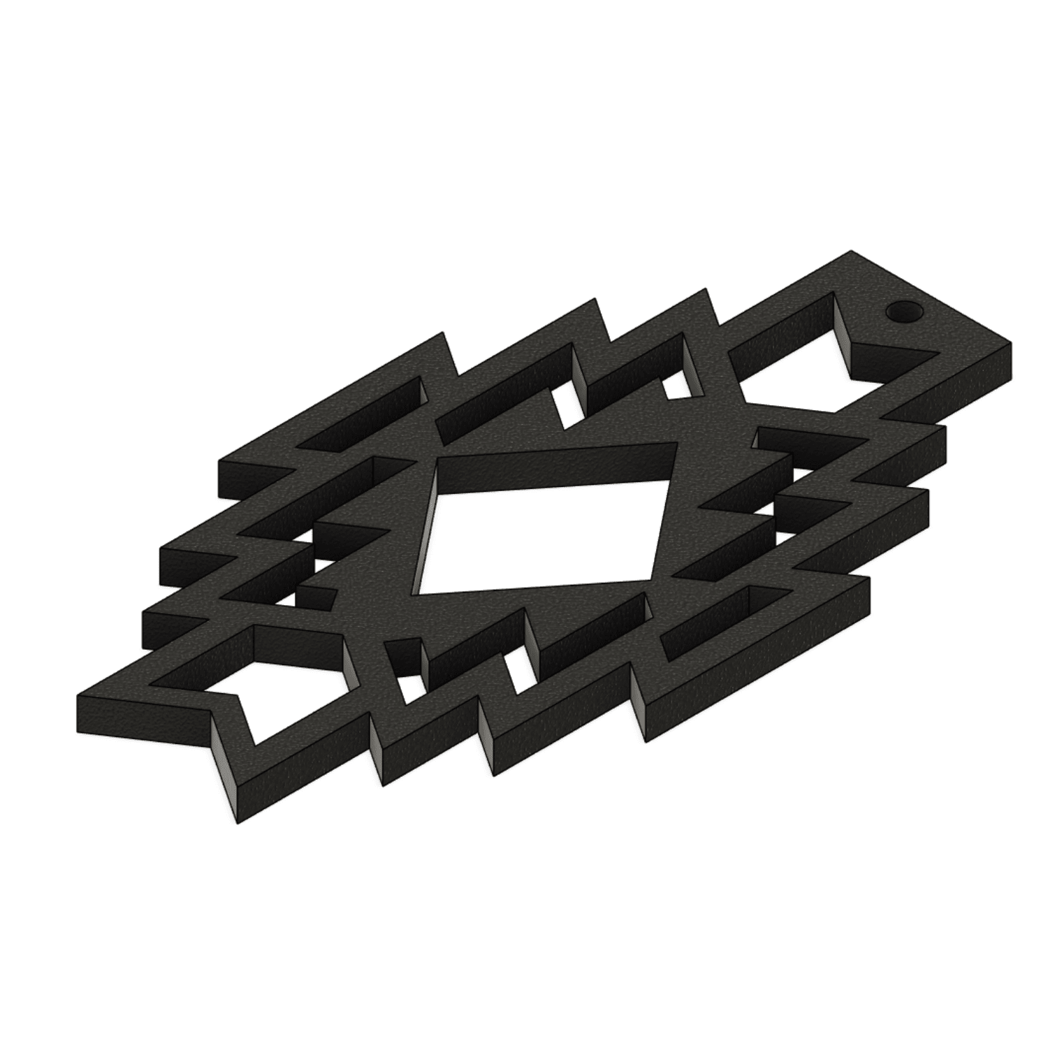 Black metal grate on a white background with green bars at the top and bottom.