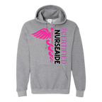 Gray hoodie with 'CNA Certified Nurse Aide' text and logo on a transparent background