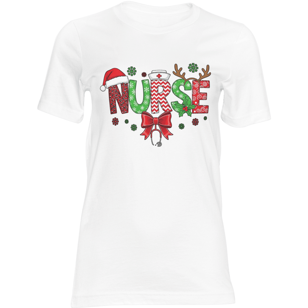 Nurse Christmas T Shirt For Nurses Funny Holiday Medical Gift Tee Size Available