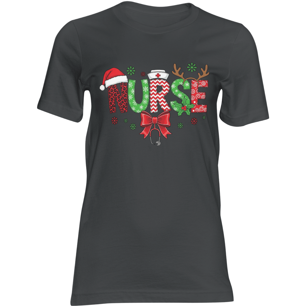 Nurse Christmas T Shirt For Nurses Funny Holiday Medical Gift Tee Size Available