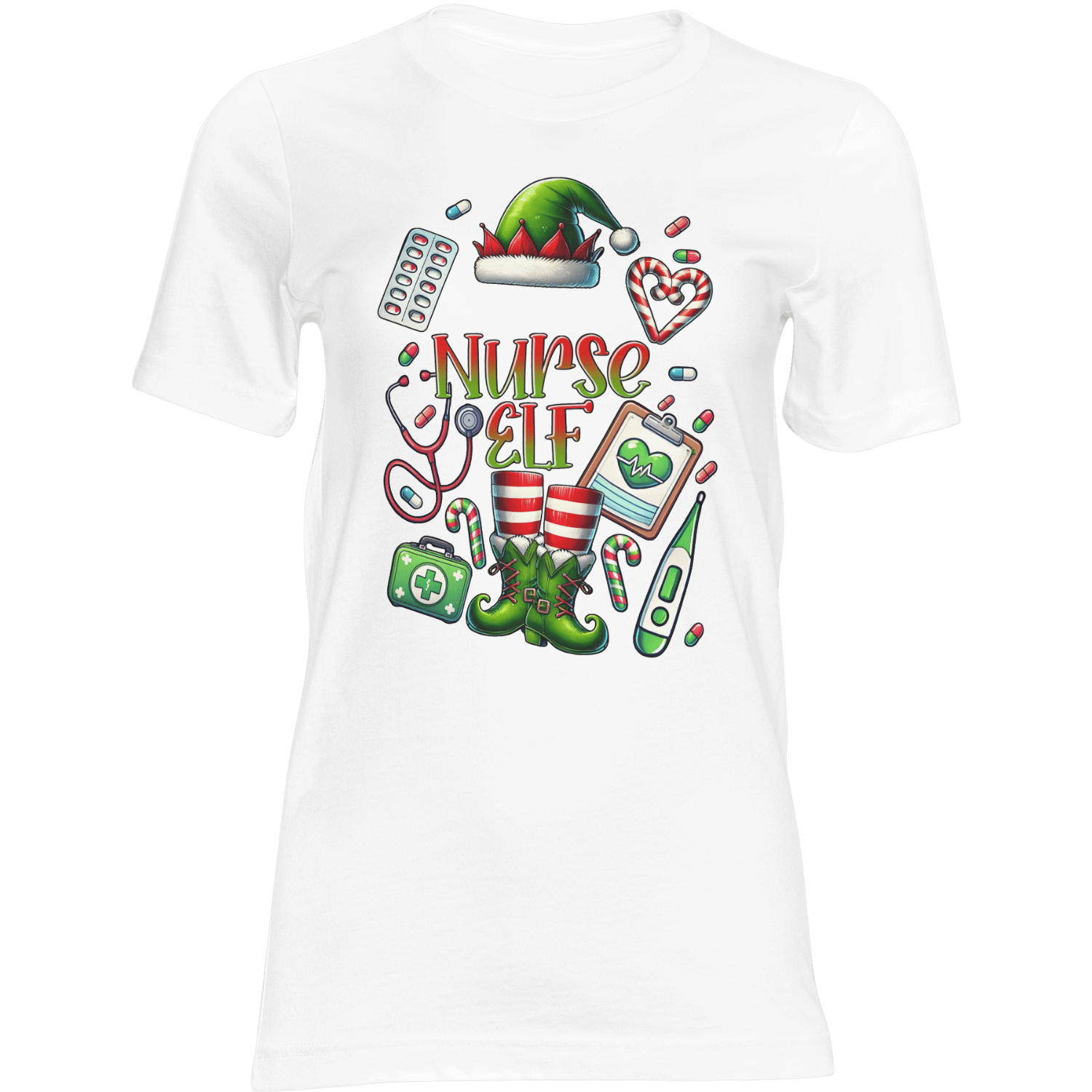 Nurse Christmas T Shirt Funny Holiday Medical Theme Tee For Nurses Perfect Gift Idea For Christmas Parties