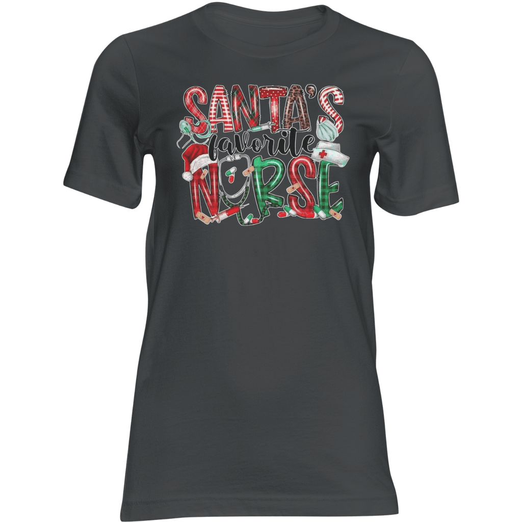 Santas Favorite Nurse Christmas Gift Tee For Nurses