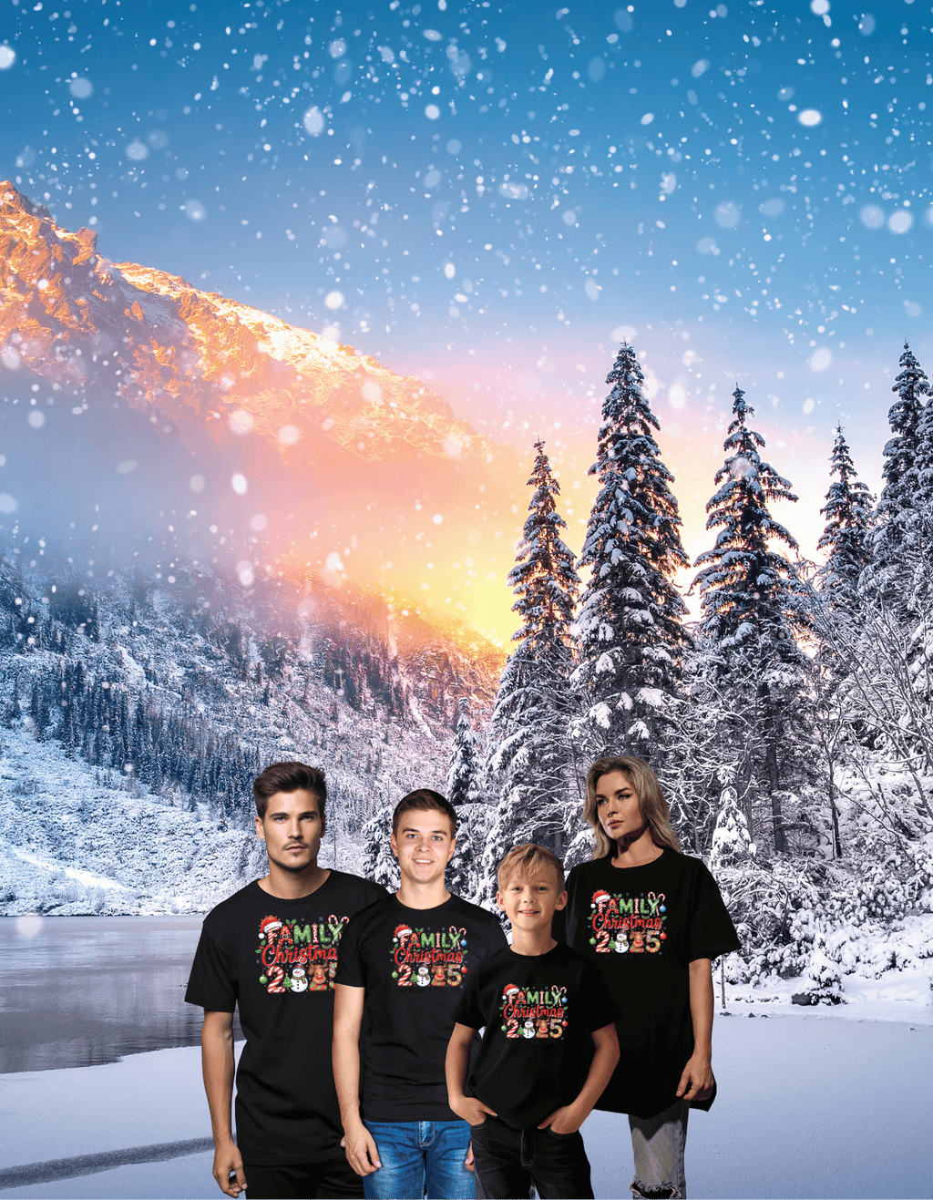 Family Christmas 2025 Pictures T Shirt For Families