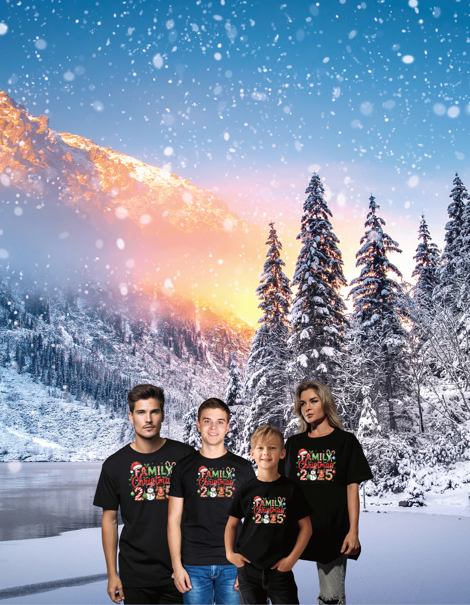 Family Christmas 2025 Pictures T Shirt For Families