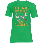 Green t-shirt with yellow text and crossed wrenches on a transparent background