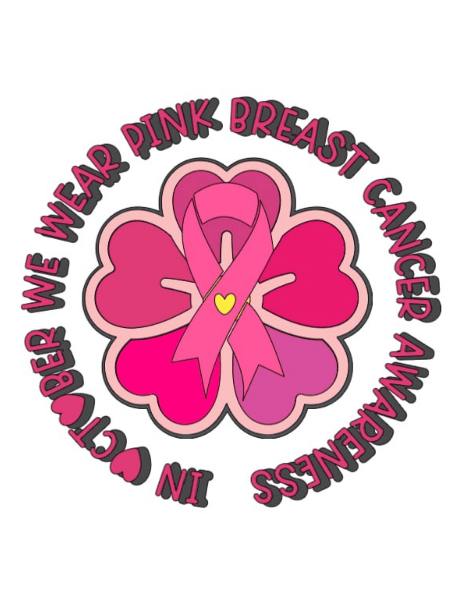 Pink Ribbon Sticker For Wellness And Eco Value And Balance