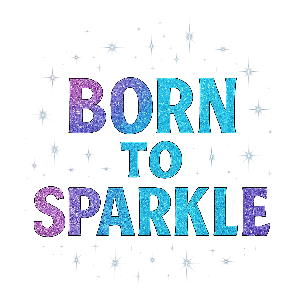 Born to Sparkle T Shirt Glitter Graphic Tee Women Glittery Top Unisex Sizing Available Now Online